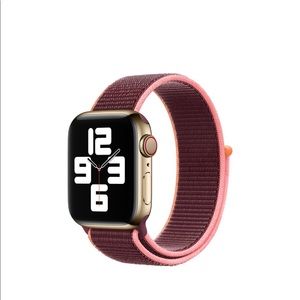 Plum Sport Hook and Loop Apple Watch Band